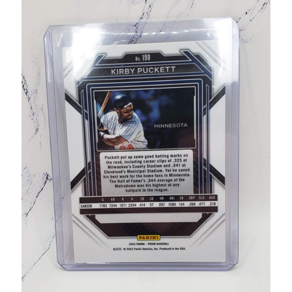 2023 Panini Prizm - Kirby Puckett #190 Minnesota Twins MLB Baseball Card - Picture 2 of 4